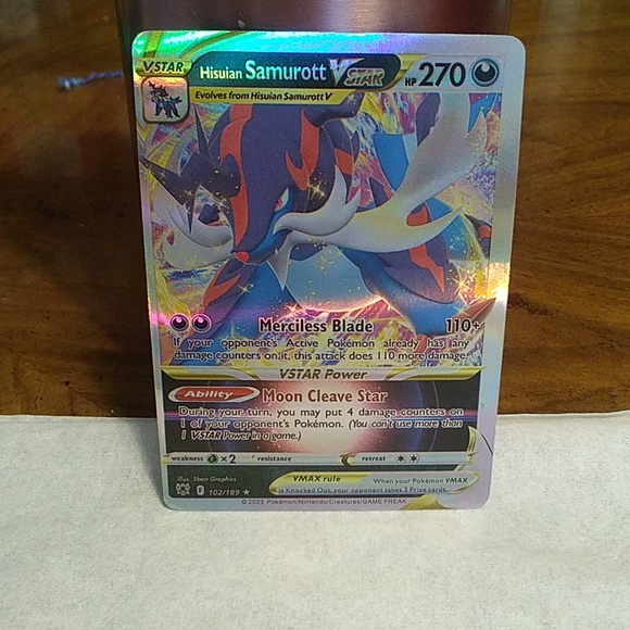 samurott v pokemon card value Amazon.com: Hisuian Samurott V - 176/189 - Full Art Ultra Rare - Sword &  Shield main image 0